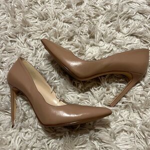 Taupe Tan Nude Pumps by Nine West leather heels